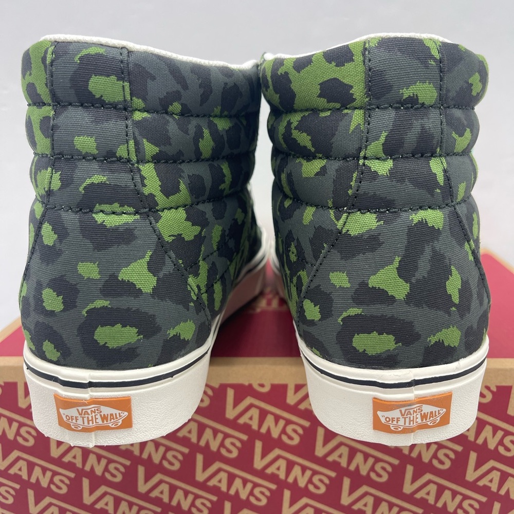 Vans WMNS COMFYCUSH Sk8-Hi Leopard Cactus/Skarab Sneakers Camo High-Tops - Picture 13 of 16
